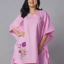 LetsDressUp Plus Size Floral Print Kaftan Casual Dress-17