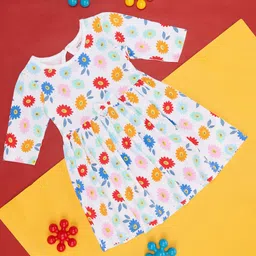 Pantaloons Baby Girls Floral Printed A-Line Cotton Dress-picture-28