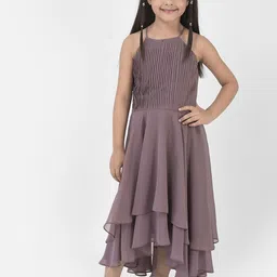 Eavan Girls Pintuck Layered Georgette Fit & Flare Midi Dress-image-42