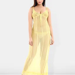 Be You Self Design Net Baby Doll With Brief-picture-6