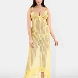 Be You Self Design Net Baby Doll With Brief-picture-5