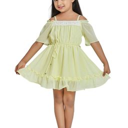 Peppermint Yellow Chiffon A-Line Dress-image-8