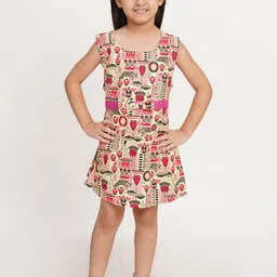 Creative Kids Ethnic Motifs Printed A-Line Dress-picture-45
