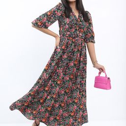 KETCH Black Floral Maxi Dress-picture-33