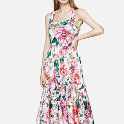 JC Collection Women Pink & White Floral Midi Dress-52