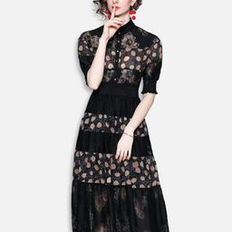 JC Collection Black Floral Midi Dress-image-97