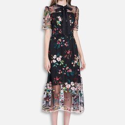 JC Collection Black Floral Midi Dress-picture-44