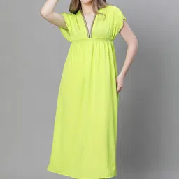 Oxolloxo V-Neck Swimwear Cover-Up Maxi Dress-image-50