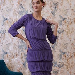 Athena Round Neck Party Sheath Dress-picture-35