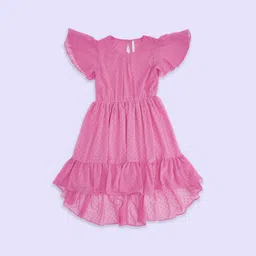 Pantaloons Junior Girls Flutter Sleeves Fit And Flare Cotton Dress-image-46