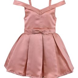 Wish Karo Peach-Coloured Satin Dress-picture-16