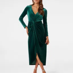 Forever New Twist Detail Velvet A-Line Midi Dress-picture-58