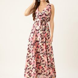 Sleek Italia Floral Printed Sleeveless Crepe Maxi Dress-image-79