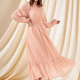 Kibo Women Printed Cuffed Sleeve Maxi Dress-image-31