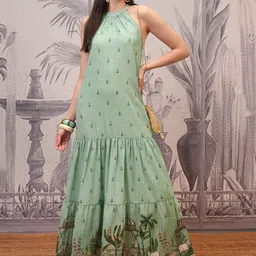 Vishudh Ethnic Motifs Print Maxi Dress-picture-15