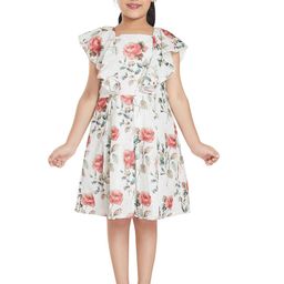 Peppermint Girls Floral Printed Ruffles Fit & Flare Dress-picture-15