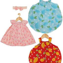 Creative Kids Infant Girls Pack Of 3 Floral Printed Romper Dress-picture-37