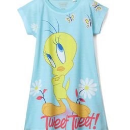 Wear Your Mind Girls Tweety Round Neck Dress-13