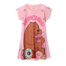 Wear Your Mind Graphic Print Round Neck T-shirt Dress-36