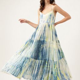 Divena Tie and Dyed with Pom-Pom Detail Maxi Dress-picture-18