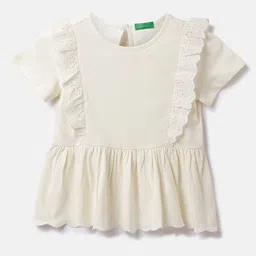 United Colors of Benetton Girls Ruffled Cotton A-Line Dress-picture-40