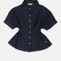 U.S. Polo Assn. Kids Girls Cotton Shirt Dress-picture-21