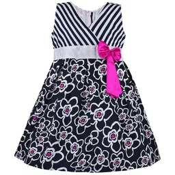 Wish Karo Girls Floral Printed Sleeveless Fit & Flare Cotton Dress-image-60
