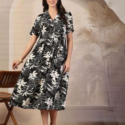 House Of Zelena Striped Maternity A-Line Dress-image-23