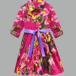 A T U N Fuchsia Floral Dress-picture-3