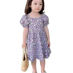 StyleCast x Revolte Floral Print Puff Sleeve A-Line Dress-picture-49