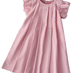 StyleCast x Revolte Pink Girls Flutter Sleeves Pleated A-Line Dress-image-60