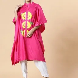 LetsDressUp Mandarin Collar Kimono Sleeve Kaftan Dress-image-52