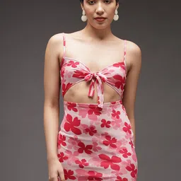 TANDUL Women Floral Print Bodycon Mini Dress-image-70