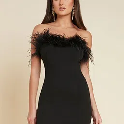 StyleCast Strapless Fringed Bodycon Mini Dress-image-32
