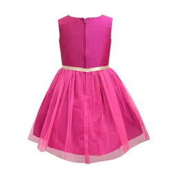 a.t.u.n. A T U N Fuchsia Floral Net Dress image 2
