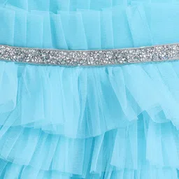 MANY FROCKS & Checked Net Fit & Flare Dress image 4