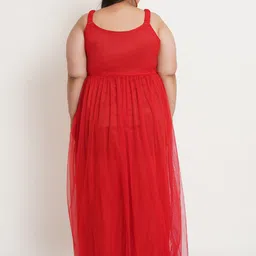 U&F Women Plus Size Net Maxi Dress image 2