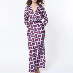RAREISM Geo Print Overlap Front Maxi Dress-image-20