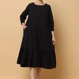BLACK & BLAH BLAH Fit & Flared Dress-image-74