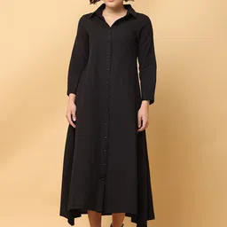 BLACK & BLAH BLAH Relaxed Fit A Line Ethnic Dresses-image-26