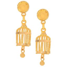 BHIMA Jewels 22K Hallmark 916 Purity Yellow Gold Cage Hanging Drop-image-28