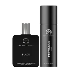 THE MAN COMPANY Set Of Black Eau De Toilette 50ml & Privilege Bold Deodorant 150ml-44