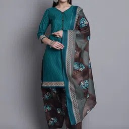 Roly Poly Geometric Printed Regular Straight Kurta & Salwar With Dupatta image 1
