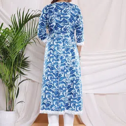 PARTHVI Women Printed Regular Thread Work Kurta with Trousers & With Dupatta image 5