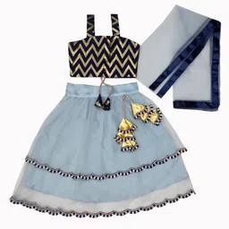 BAESD Girls Printed Ready to Wear Lehenga & Blouse With Dupatta-image-102