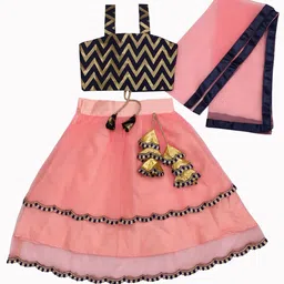 BAESD Girls Thread Work Ready to Wear Lehenga & Blouse With Dupatta-image-19