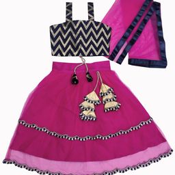 BAESD Girls Printed Ready to Wear Lehenga & Blouse With Dupatta-picture-37