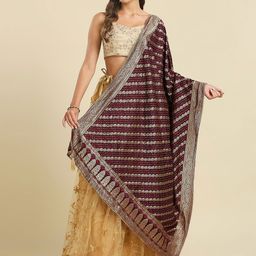 Dupatta Bazaar Woven Design Silk Dupatta with Zari-7