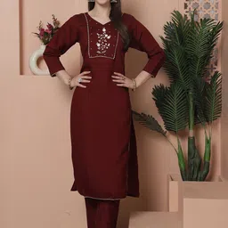 Rajnandini Floral Embroidered Regular Sequinned Kurta with Trousers & Dupatta-image-46