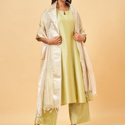 RANGMANCH BY PANTALOONS Ethnic Motifs Woven Design Dupatta-28